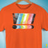 Queer Pride Grunge Exclamation Points Premium Unisex T-Shirt - Orange